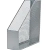 Porte-revues q-connect métal mesh maille métallique 250x79x289mm coloris argent