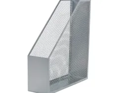 Porte-revues q-connect métal mesh maille métallique 250x79x289mm coloris argent