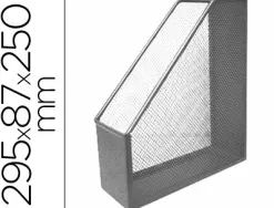 Porte-revues q-connect métal mesh maille métallique 250x79x289mm coloris argent