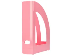 Porte-revues q-connect plastique 320x250x80mm coloris rose pastel