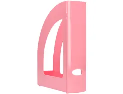 Porte-revues q-connect plastique 320x250x80mm coloris rose pastel