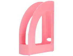 Porte-revues q-connect plastique 320x250x80mm coloris rose pastel