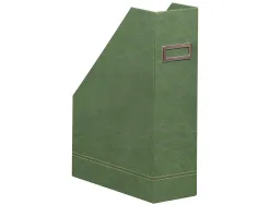Porte-revues rhodiarama simil cuir sauge velout 10x25x31 cm