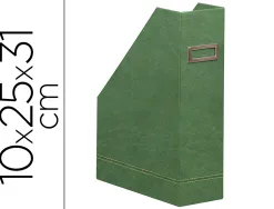 Porte-revues rhodiarama simil cuir sauge velout 10x25x31 cm