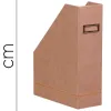 Porte-revues rhodiarama simil cuir taupe velout 10x25x31 cm