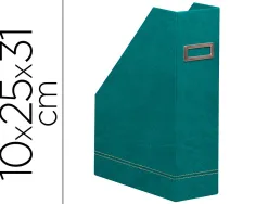 Porte-revues rhodiarama simil cuir paon velout 10x25x31 cm