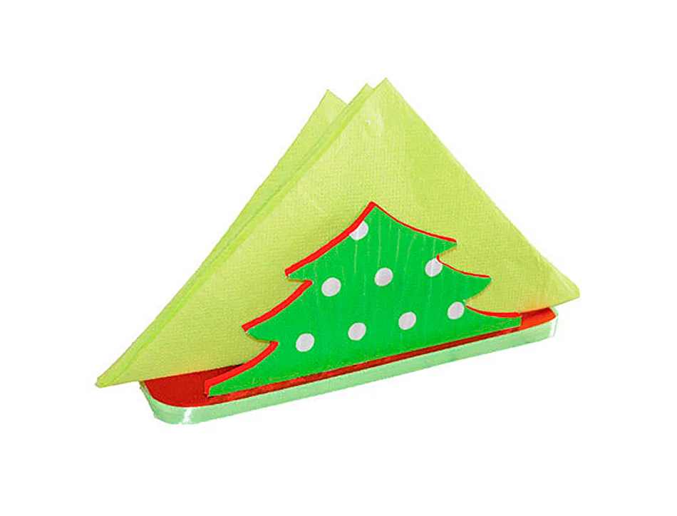 Porte-serviettes culture club à décorer forme sapin mdf 16x5x6cm