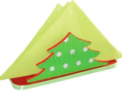 Porte-serviettes culture club à décorer forme sapin mdf 16x5x6cm