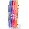 Porte-stylos et 4 stylos-bille pilot frixion ball clicker set2go pointe moyenne 0.7mm orange/turquoise/mauve/corail