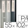 Porte-étiquette q-connect adhésif dos classeur 55x102mm étiquette comprise pack 6 unités