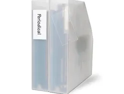 Porte-étiquette q-connect adhésif dos classeur 55x102mm étiquette comprise pack 6 unités