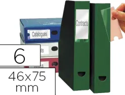 Porte-étiquettes tarifold 3l adhésif 46x75mm + bristols prédécoupés 6 unités
