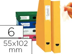 Porte-étiquettes tarifold 3l adhésif 55x102mm + bristols prédécoupés 6 unités