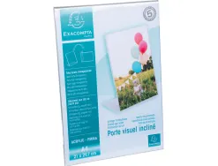 Porte-visuel exacompta acrylique incline vertical a4 coloris cristal