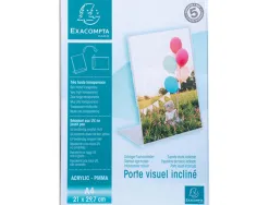Porte-visuel exacompta acrylique incline vertical a4 coloris cristal