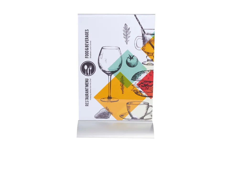 Porte-visuel exacompta acrylique vertical a4 socle aluminium coloris cristal