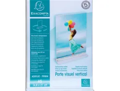 Porte-visuel exacompta acrylique droit vertical a5 coloris cristal