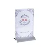 Porte-visuel exacompta acrylique vertical a5 socle aluminium coloris cristal