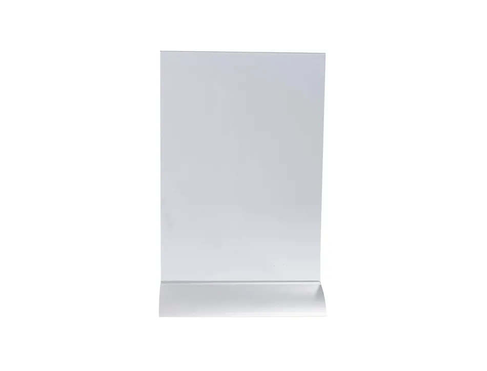 Porte-visuel exacompta acrylique vertical a5 socle aluminium coloris cristal