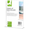 Porte-visuels q-connect 02 forme t 2 faces plexiglas format a5 cartes menu restaurants feuillets informatifs