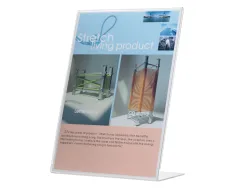 Porte-visuels q-connect 01 plexiglas format a4 chargement côté présentation photos notices publicité