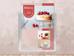 Porte-visuels q-connect mural plexiglas transparent format a4 225x50x244 mm