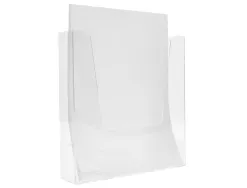 Porte-visuels q-connect mural plexiglas transparent format a4 225x50x244 mm