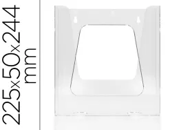 Porte-visuels q-connect mural plexiglas transparent format a4 225x50x244 mm