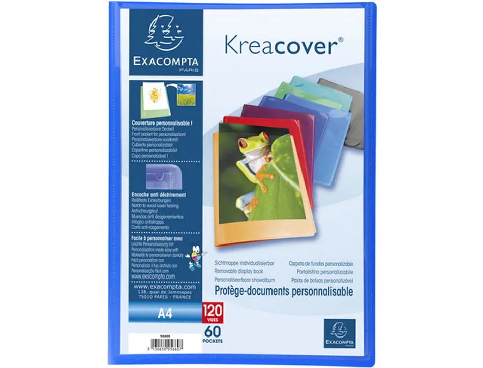 Porte-vues exacompta krea cover pp 120 vues coloris assortis
