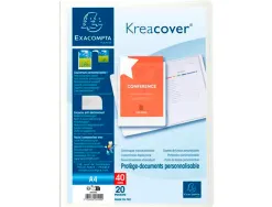 Porte-vues exacompta krea cover pp 40 vues coloris blanc