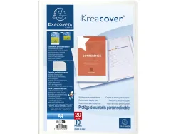 Porte-vues exacompta krea cover pp 20 vues coloris blanc