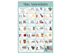 Poster bouchut grandrémy abécédaire 52x76cm 150g pelliculé effaçable à sec