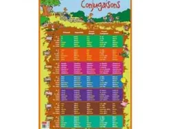 Poster bouchut grandrémy conjugaisons 52x76cm 150g pelliculé effaçable à sec