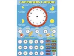 Poster bouchut grandrémy heure 52x76cm 150g pélliculé effaçable à sec