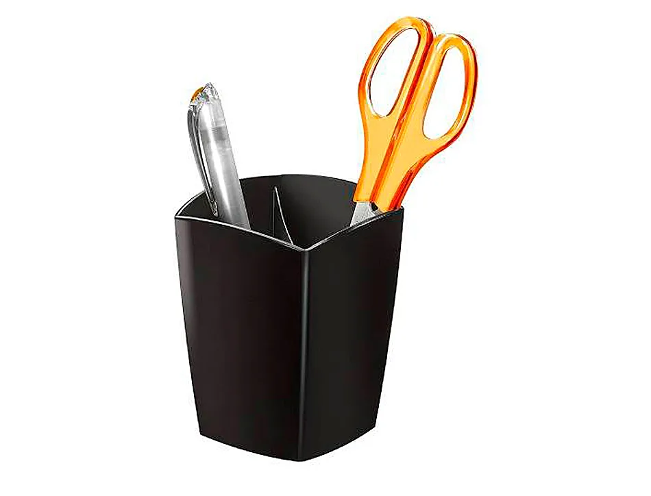 Pot à crayons magnétique cep gloss tonic 2 compartiments polystyrène antichoc bonne stabilité rectangulaire noir