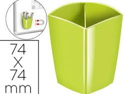 Pot à crayons magnétique cep gloss tonic 2 compartiments polystyrène antichoc bonne stabilité rectangulaire vert anis