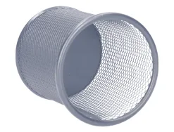 Pot à crayons q-connect maille métallique hauteur 105mm diamètre 86mm coloris argent
