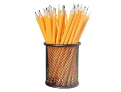 Pot à crayons q-connect maille métallique hauteur 105mm diamètre 86mm coloris noir