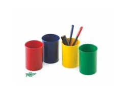 Pot a crayon faibo polystyrene resistant 7.8x10cm coloris jaune opaque