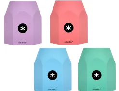 Pot a crayons antartik hexagonal silicone soft touch 95x75x80 mm coloris pastels assortis