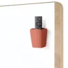 Pot a crayons cep pro magnetique ps capacite 8 feutres tableau 74x74x95mm coloris terracotta