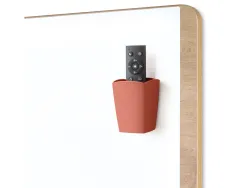 Pot a crayons cep pro magnetique ps capacite 8 feutres tableau 74x74x95mm coloris terracotta