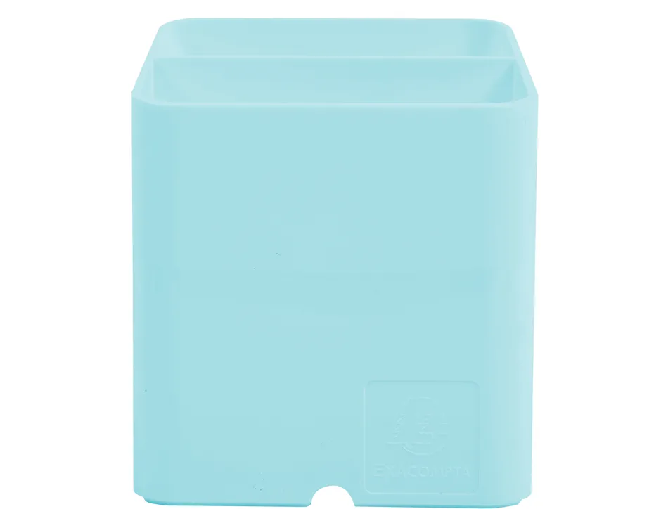 Pot a crayons exacompta pen-cube aquarel 2 compartiments coloris vert pastel