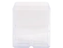 Pot a crayons exacompta pen-cube office cristal 2 compartiments coloris transparent