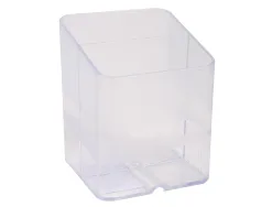 Pot a crayons exacompta pen-cube office cristal 2 compartiments coloris transparent