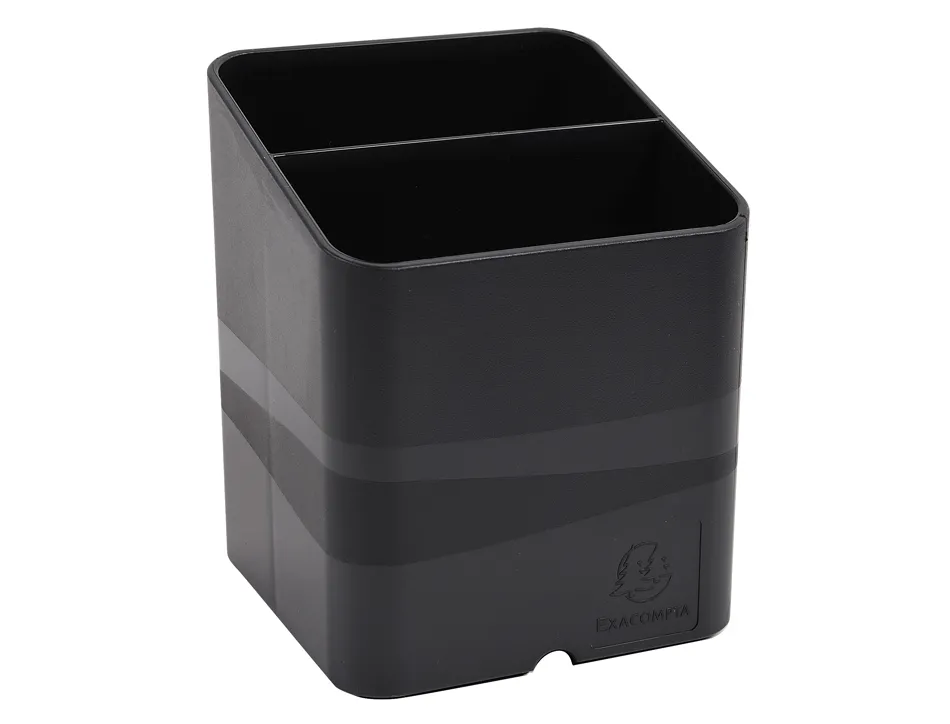 Pot a crayons exacompta pen-cube ecoblack 2 compartiments coloris noir