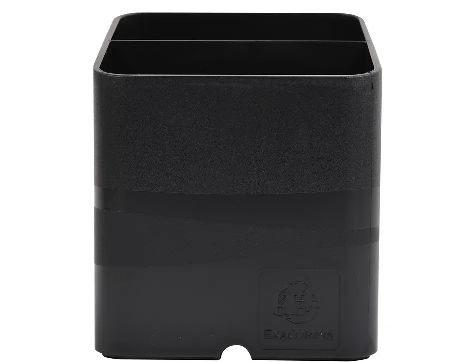 Pot a crayons exacompta pen-cube ecoblack 2 compartiments coloris noir
