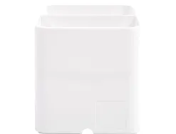 Pot a crayons exacompta pen-cube magnetique 2 compartiments coloris blanc