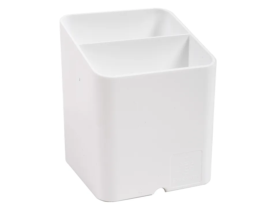 Pot a crayons exacompta pen-cube magnetique 2 compartiments coloris blanc