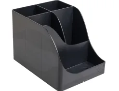 Pot a crayons exacompta pen-wave neo deco 5 compartiments coloris noir